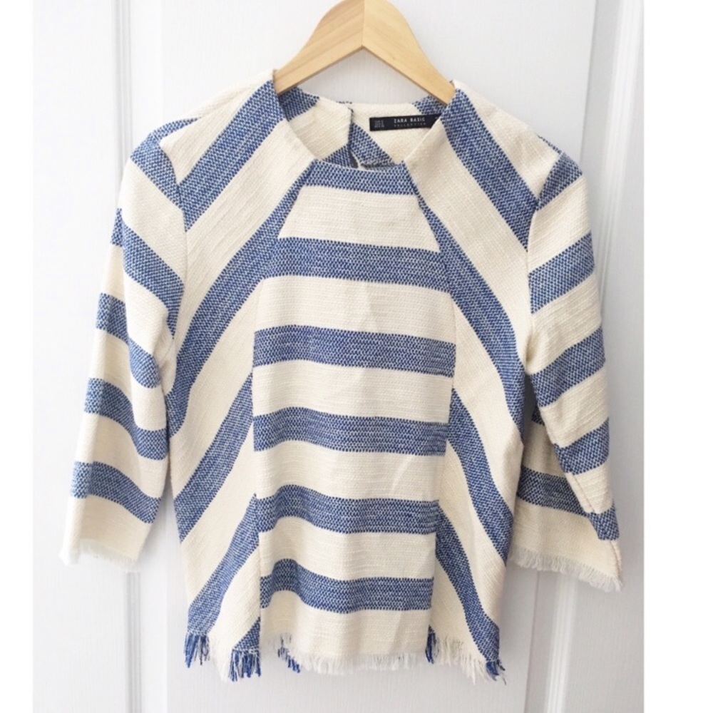 Zara striped 3/4 top